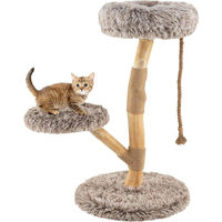 Produktbild von Northix Kratzbaum für Katzen mit 3 Plüschplattformen und Jutestämmen aus Holz und Plüsch 90 cm