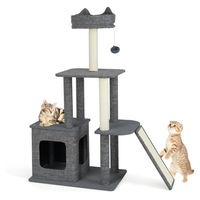 Produktbild von Northix Kratzbaum für Katzen mit Höhle, Sisalrampe und Ball in Grau und Schwarz