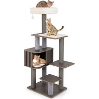Produktbild von Northix Kratzbaum für Katzen mit Katzenhaus und Spielzeug in Grau 151 cm