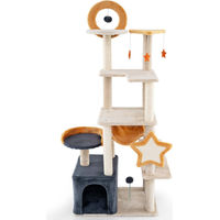 Produktbild von Northix Kratzbaum für Katzen mit Sisalstämmen und Katzenhöhle in Beige 160 cm hoch