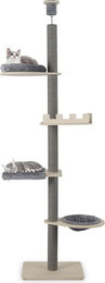 Northix Kratzbaum mit Deckenspanner höhenverstellbar 236 bis 271 cm Grau – Bild 1 von 3