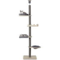 Produktbild von Northix Kratzbaum mit Deckenspanner höhenverstellbar 236 bis 271 cm Grau