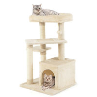 Produktbild von Northix Kratzbaum mit Höhle und weichem Sitz in Beige 85 cm