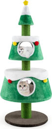 Northix Weihnachtskatzenbaum mit 2 Höhlen, Sisalstämmen und Plüschtieren – Bild 1 von 1