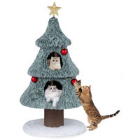 Produktbild von Northix Weihnachtskatzenbaum mit 2 Katzenhöhlen und 123 cm Höhe