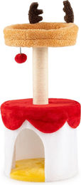Northix Weihnachtskatzenbaum mit Sisalstamm und gemütlichem Bett 80 cm – Bild 1 von 4