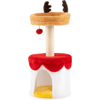 Produktbild von Northix Weihnachtskatzenbaum mit Sisalstamm und gemütlichem Bett 80 cm
