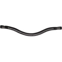 Produktbild von Norton Club Anatomisch geformtes Stirnband für Pferde aus Leder in Schwarz mit Diamanten