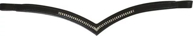 Produktbild von Norton Club Diamond Stirnband für Pferde aus Leder in Schwarz