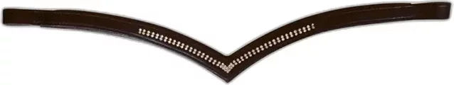 Produktbild von Norton Club Stirnband für Pferde in Diamantform aus Leder Braun