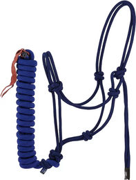 Produktbild von Norton Duo Pferdehalfter und Longe Set aus Seil in Blau für Warmblut