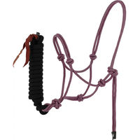 Produktbild von Norton Duo Pferdehalfter und Longe Set aus Seil in Rosa Bunt