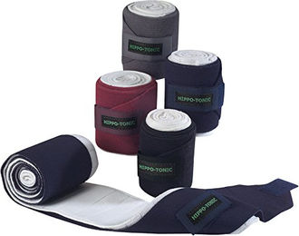 Produktbild von Norton Gamaschen aus Leder für Pferde in Blau und Weiß
