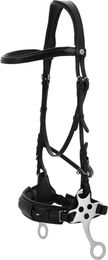 Produktbild von Norton Hackamore Reittrense aus Leder für Pferde Vollblut Schwarz