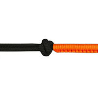 Produktbild von Norton Knotenhalfter Fun Colour mit Strick für Vollblut in Schwarz/Orange
