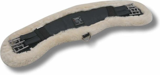 Norton Kurzgurt Sattelgurt aus Kunstleder und Kunstfell in Schwarz oder Beige – Bild 1 von 4