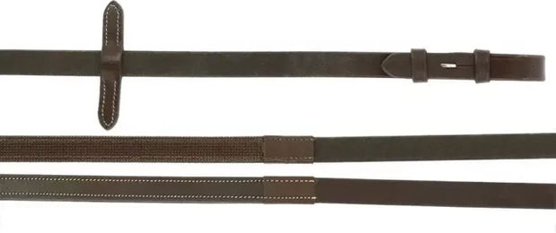 Produktbild von Norton Pro Hunter-Zügel für Pferde aus Leder in Braun 16 mm