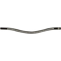Produktbild von Norton Pro Stirnband für Pferde aus Leder mit Strass in Schwarz