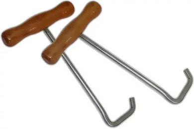 Produktbild von Norton Schuhanzieher Paar mit Holzgriff in Silber oder Braun