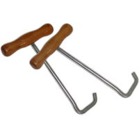 Produktbild von Norton Schuhanzieher Paar mit Holzgriff in Silber oder Braun