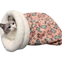 Produktbild von Norvéa Home Katzenliege Katzenbett als kuscheliger Katzenschlafsack für kleine Haustiere