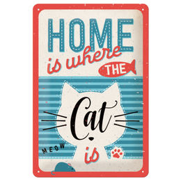 Produktbild von Nostalgic-Art Blechschild Home is where the Cat is 20 x 30 cm