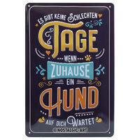 Produktbild von Nostalgic-Art Blechschild Wenn zuhause ein Hund wartet 20 x 30 cm