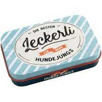 Produktbild von Nostalgic-Art Leckerli-Dose Hundejungs aus Metall Blau - 9,5 cm