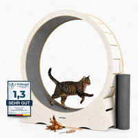 Produktbild von noviclass Katzenlaufrad Baghira XXL aus Holz für erwachsene Katzen mit 120cm Innendurchmesser