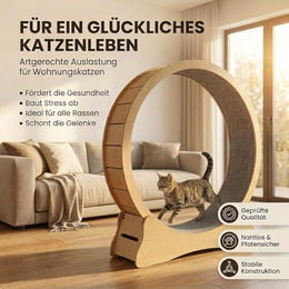 noviclass Katzenlaufrad Baghira XXL aus Holz mit 132cm Durchmesser für große Katzen – Bild 1 von 5