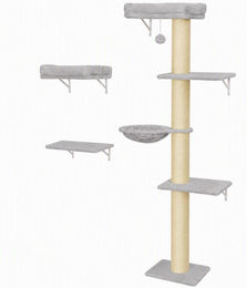 Novzep Katzenkletterwand Set 3-teilig mit Plattformen und Hängematte – Bild 1 von 1