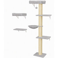 Produktbild von Novzep Katzenkletterwand Set 3-teilig mit Plattformen und Hängematte