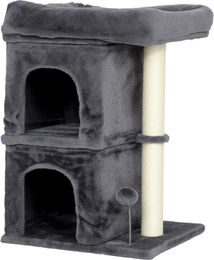Novzep Katzenkratzbaum Kompakt mit Sisal aus Plüsch und Holzspanplatte in Grau und Creme – Bild 1 von 1