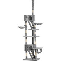 Produktbild von Novzep Katzenkratzbaum mit Deckenspanner aus Sisal in Grau 240-260 cm