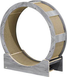 Novzep Katzenlaufrad mit Bremse und Kratzmatte in Walnuss Optik, 91 cm Durchmesser – Bild 1 von 1