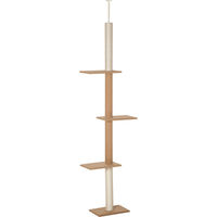 Produktbild von Novzep Kratzbaum Deckenhoch Höhenverstellbar 228-260 cm Khaki mit 3 Ebenen