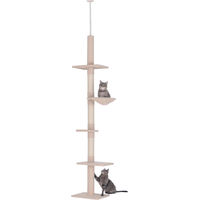 Produktbild von Novzep Kratzbaum Deckenhoch höhenverstellbar mit Sisalsäulen in Beige 40 x 34 x 230-260 cm