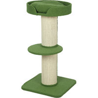 Produktbild von Novzep Kratzbaum für Katzen 91cm Grün mit Katzenbett und Plattform aus Plüsch und Sisal