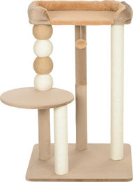 Novzep Kratzbaum für Katzen in Braun mit 2 Etagen, Spielball und Kratzstämmen aus Jute und Polyester, 56 x 54 x 86 cm – Bild 1 von 1