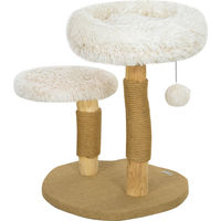 Produktbild von Novzep Kratzbaum für Katzen in Weiß mit Katzenbett, Kratzpfosten, Sprungplattform und Spielzeugball, 61,5 cm