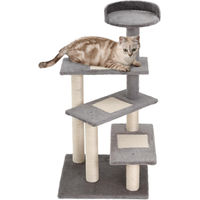 Produktbild von Novzep Kratzbaum für Katzen mit 5 Etagen in Beige und Grau aus Plüsch und Sisal 48,5 x 48,5 x 100 cm