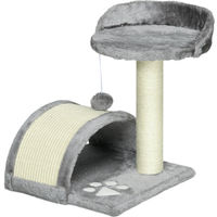 Produktbild von Novzep Kratzbaum für Katzen mit Höhle, Spielball und Sisal-Seil, 46 cm, Grau