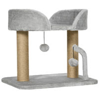 Produktbild von Novzep Kratzbaum für Katzen mit Jute-Kratzpfosten und Plattform Grau 42 cm