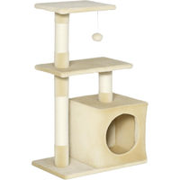 Produktbild von Novzep Kratzbaum für Katzen mit Katzenhöhle und Sisal-Kratzsäulen, 81,5 cm, Beige