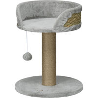 Produktbild von Novzep Kratzbaum Katzenbett mit Spielball Grau 40 x 40 x 49 cm aus Plüsch und Sisal