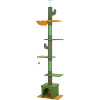 Produktbild von Novzep Kratzbaum mit Deckenspanner und Hängematte Grün