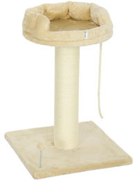 Novzep Kratzbaum mit Katzenbett und Katzenspielzeug Beige 55 x 55 x 83 cm – Bild 1 von 1