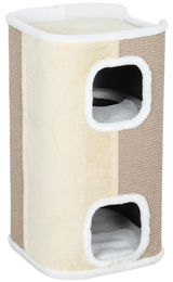 Novzep Kratztonne für Katzen aus Plüsch und Sisal in Beige – Bild 1 von 2