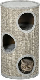 Novzep Kratztonne für Katzen in Grau mit Sisal-Kratzfläche – Bild 1 von 4