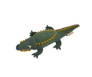 Produktbild von NufNuf Kauspielzeug Krokodil aus Leder für Welpen in Grün